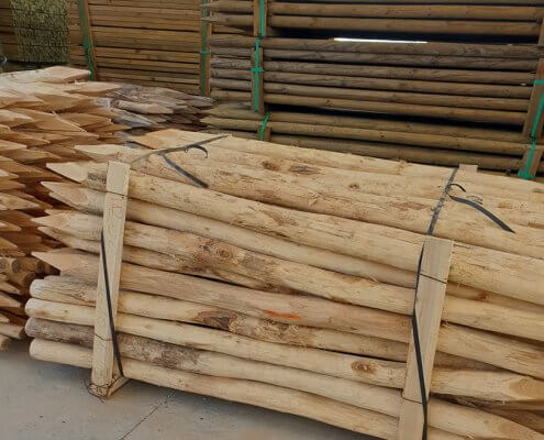 postes de madera de acacia para agricultura