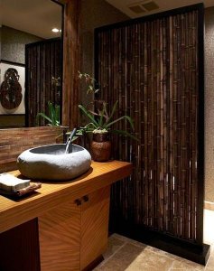 mamparas decoradas con bambú